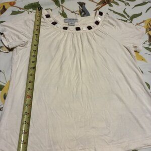 Sag Harbor XL short sleeve shirt - rayon spandex, preloved